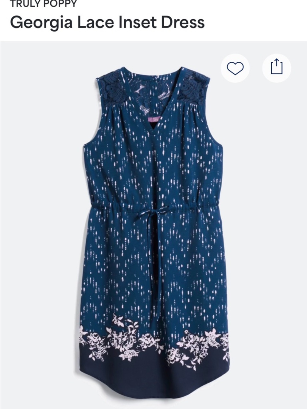 Truly Poppy Georgia Lace Inset Dress